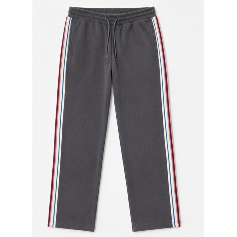 Scotch & Soda Amsterdam Grey Ribbed Side Stripe Track Pants XL